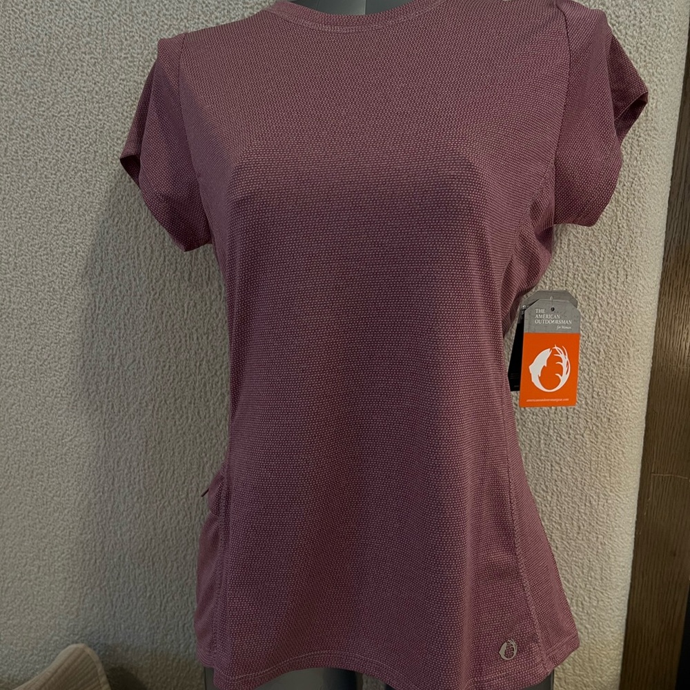 Performance Crew Neck Short Sleeve Tee in Dusty Mauve